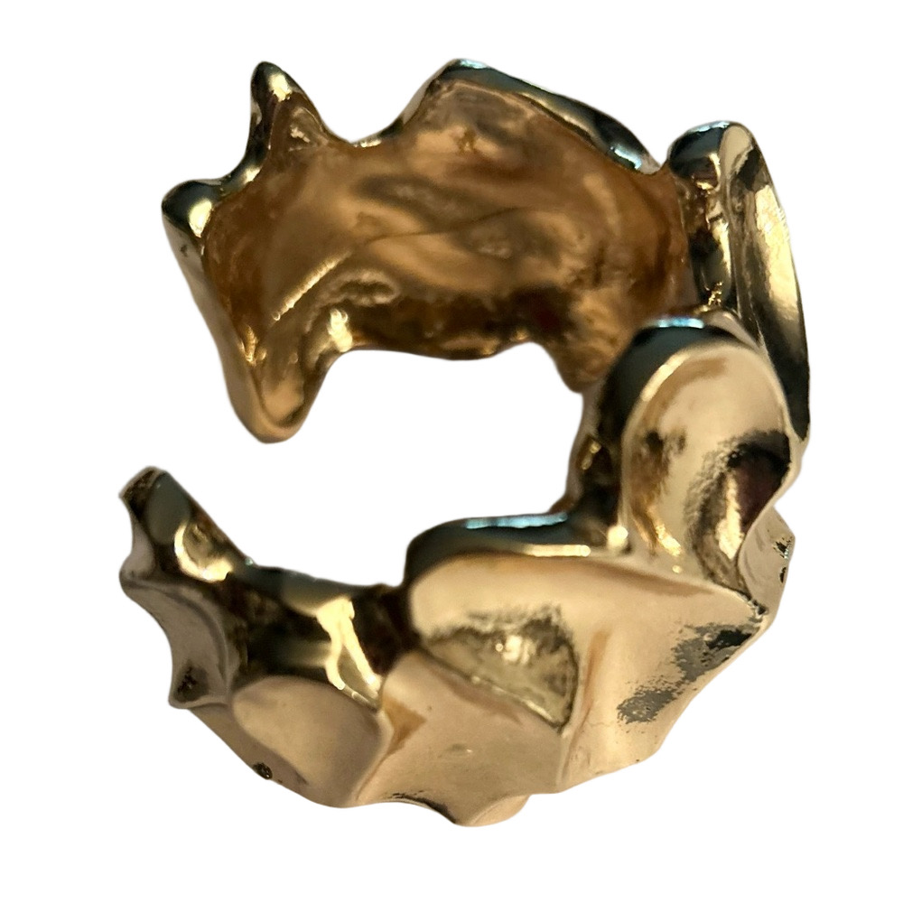 Anne Klein Gold-Tone Sculptural Open Cuff Bracelet